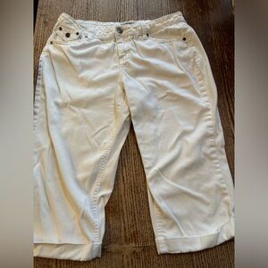 women’s Earl Jean Crop Jeans size 12/L off white